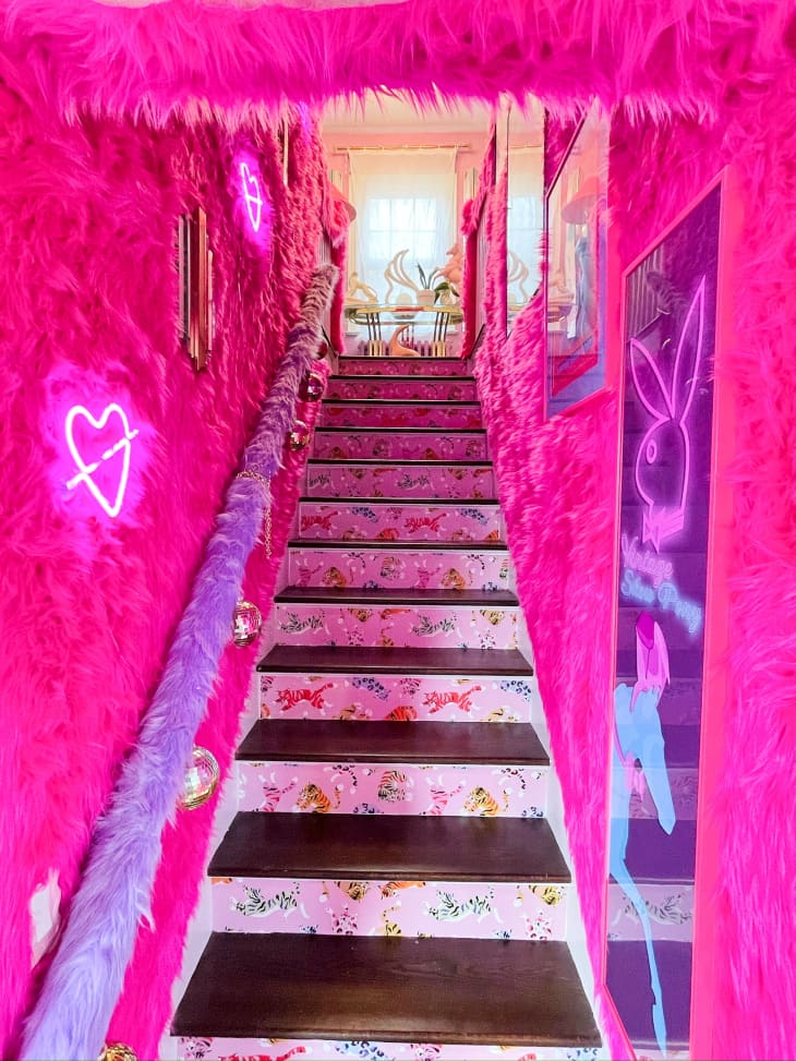 Barbie house with stairs hot sale